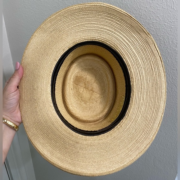 Maya Natural Straw Hat with Black Trim - Picture 5 of 5